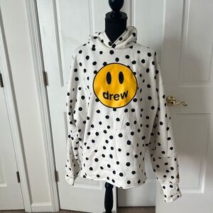 Drew House White Hoodie with Black Dots